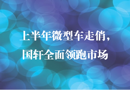 上半年微型车走俏，国轩全面领跑市场