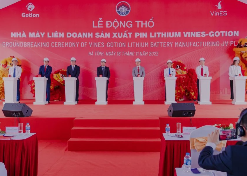 国轩高科与VinES合作越南首个LFP电池工厂开工
