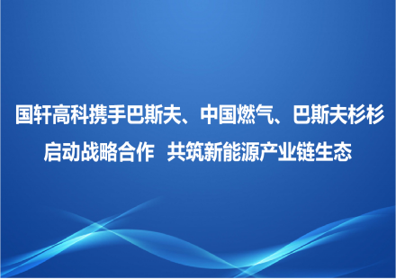 国轩高科携手巴斯夫、中国燃气、巴斯夫杉杉启动战略合作   共筑新能源产业链生态