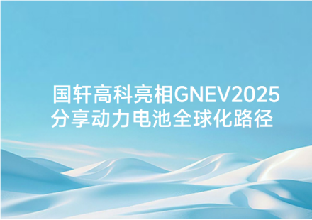 国轩高科亮相 GNEV2025 分享动力电池全球化路径