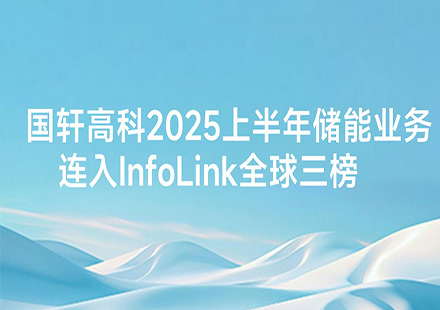 国轩高科2025上半年储能业务连入InfoLink全球三榜